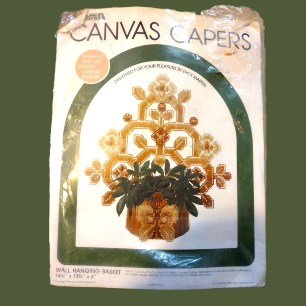 canvas caper wall hanging basket kit